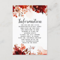 Rustic Beauty Floral Border Wedding Information