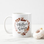 Rustic Beauty Vine Wreath Mother of the Groom Coffee Mug<br><div class="desc">Rustic Beauty Vine Watercolor Bohemian Autumn or Fall Design with Boho Hand Painted Vines, and Plenty of colourful orange, rust, red, Burgundy, Marsala, and peach leaves and foliage. With Hand Drawn Line elements, Swirly Hand Lettered Fonts and Wreath Wedding Mother of the Groom coffee mug! ~ Check my shop to...</div>