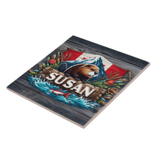 Rustic Beaver by Snowy Mountain Tile