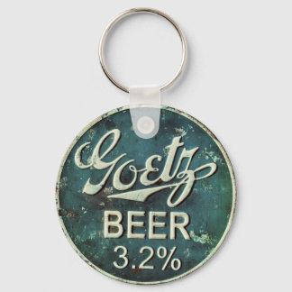 Rustic Beer Bottle Cap Keychain