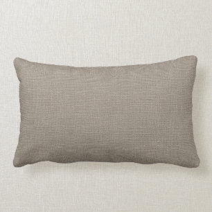Rustic Beige Faux Burlap Accent Pillow