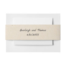 Rustic Beige Faux Kraft Cardboard Belly Band