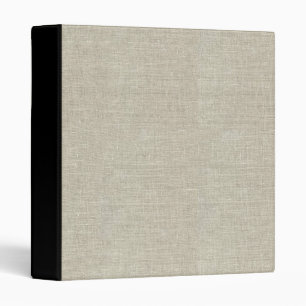 Rustic Beige Linen Printed Binder
