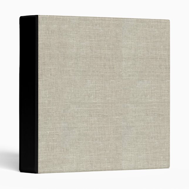 Rustic Beige Linen Printed Binder (Front/Spine)