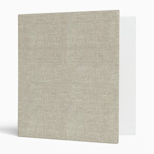 Rustic Beige Linen Printed Binder