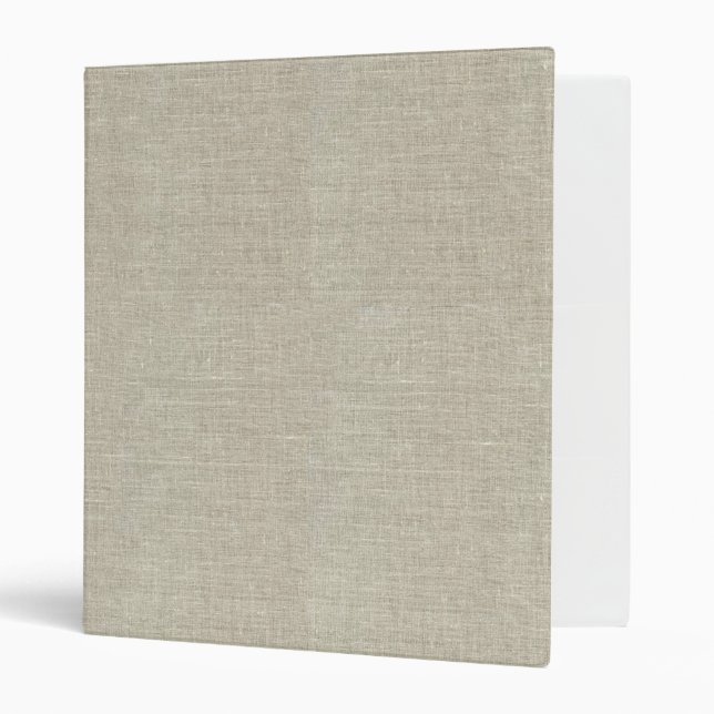 Rustic Beige Linen Printed Binder (Front/Inside)