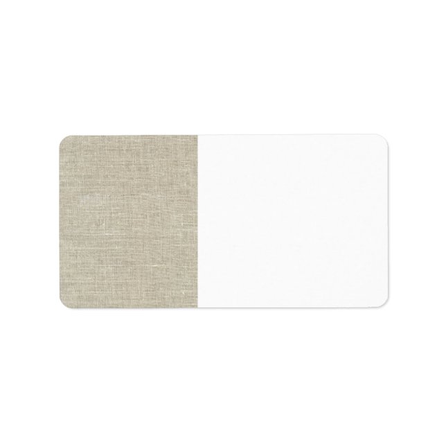 Rustic Beige Linen Printed Label (Front)