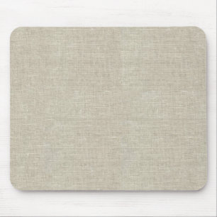 Rustic Beige Linen Printed Mouse Pad