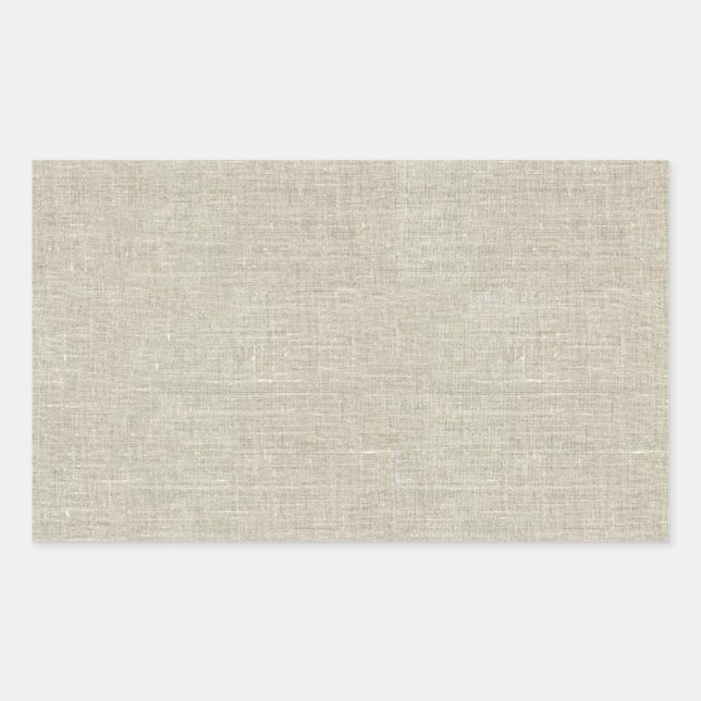 Rustic Beige Linen Printed Sticker (Front)