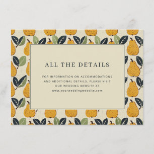 Rustic Beige Pear Illustration Enclosure Card