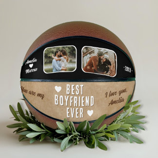 Rustic Best Boyfriend Ever Heart 2 Photos Basketball