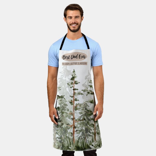 Rustic Best Dad Ever Fathers Day  Apron (Worn)