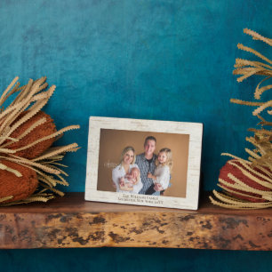Rustic Birch Personalized Name Photo Plaque