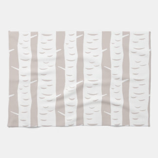 Rustic Birch Tree Pattern Kitchen Towel