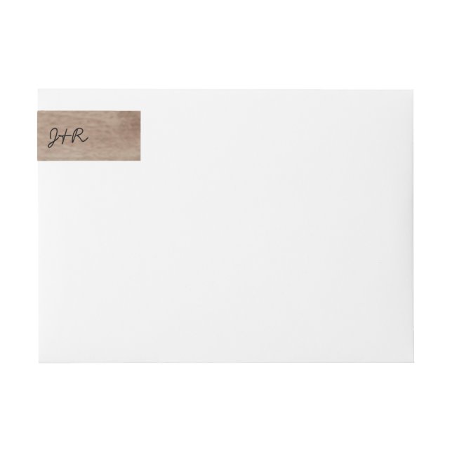 Rustic Birch Trees Deer Wedding Wrap Around Label (Front)