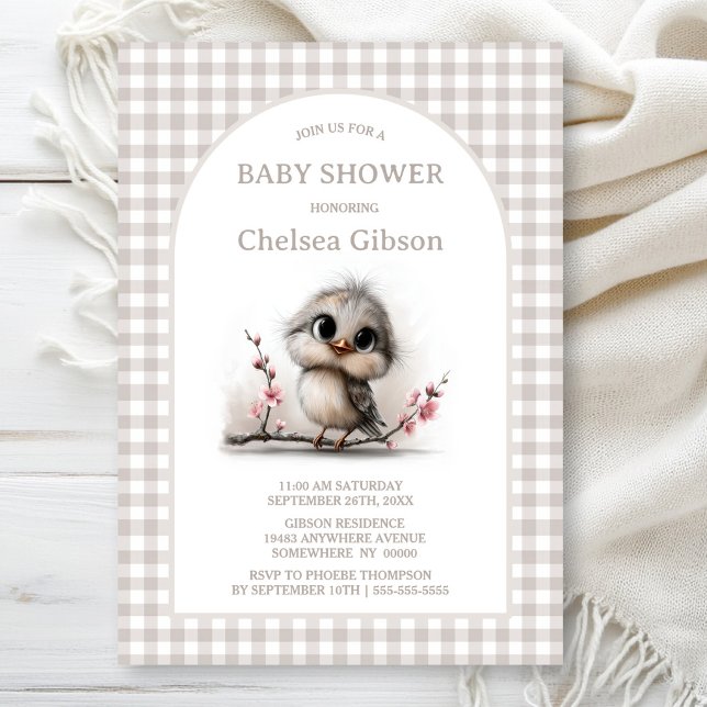 Rustic Bird Baby Shower Invitation (Creator Uploaded)