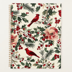 Rustic Bird et Poinsettia Motif de Noël (14)
