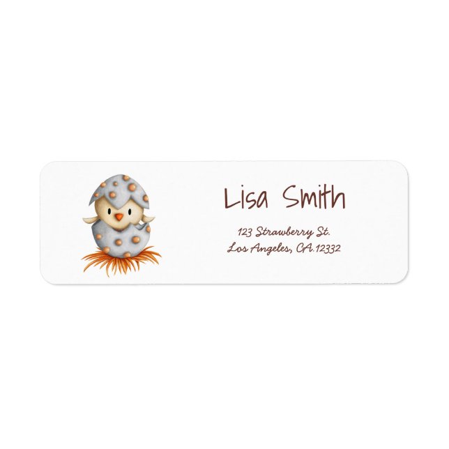 Rustic Bird Nest Return Address (Front)