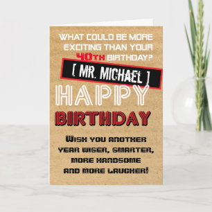 Rustic Birthday Card for Man