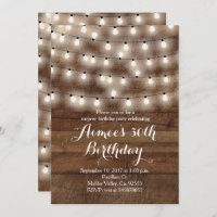 Rustic birthday invitation