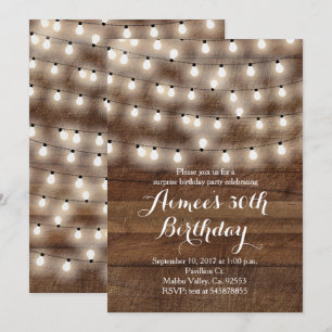 Rustic birthday invitation