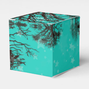 Rustic Black and Blue Evening Wedding Favour Box