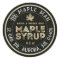 Rustic Black and Gold Maple Syrup Label Gold Leaf