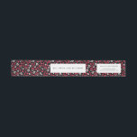 Rustic black and red Christmas pattern Wrap Around Label<br><div class="desc">A modern take on a classic Christmas holidays pattern with this classic black and red collection,  to customize with your own text.</div>