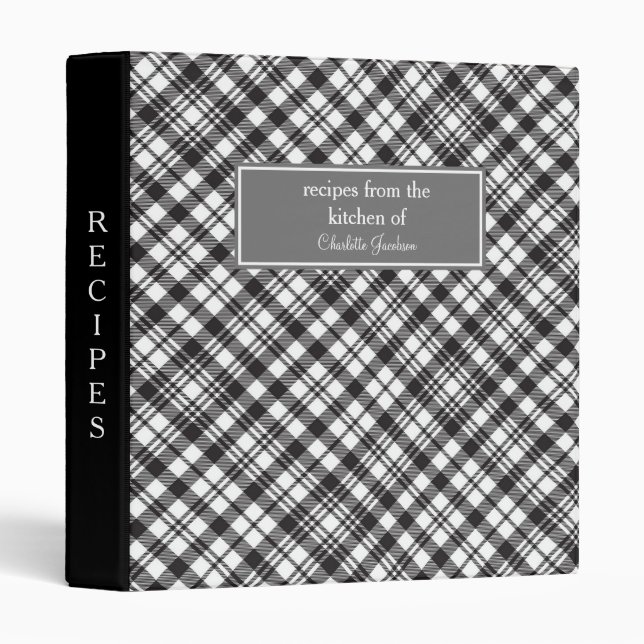 Rustic Black And White  Binder (Front/Spine)