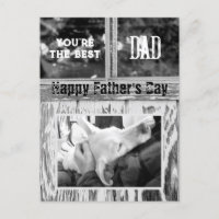 Rustic Black and White Photo Best Dad Father's Day