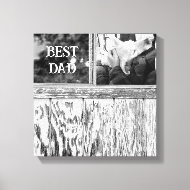 Rustic Black and White Photo of Wood and Windows Canvas Print (Front)