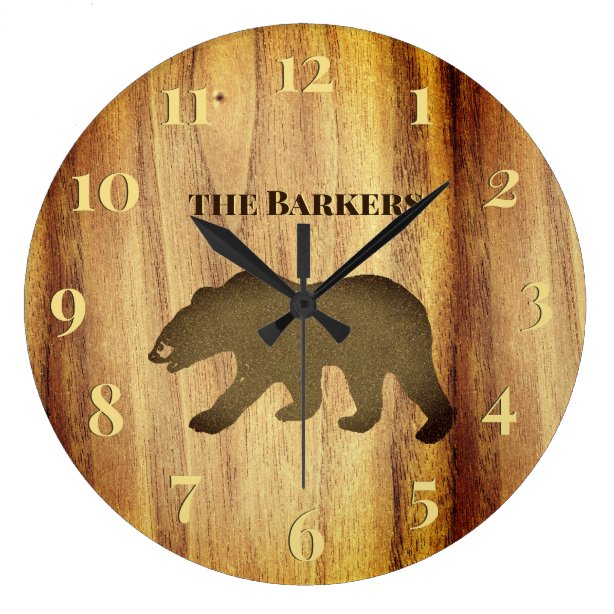 Cabin Decor Wall Clocks Zazzle.ca