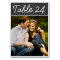 Rustic Black Chalkboard Wedding Photo Table Number