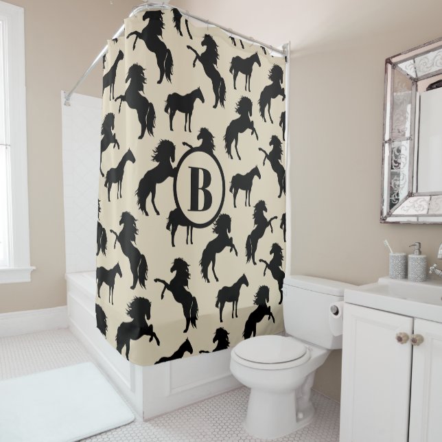Rustic Black Horse Silhouettes | Personalized (In Situ)