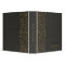Rustic Black Linen Elegant Gold Leaf Monogrammed