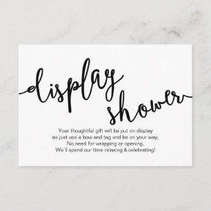 Rustic Black Scrip, Display Shower Enclosure Card