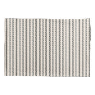 Rustic Black Striped French Ticking Pillow Cases