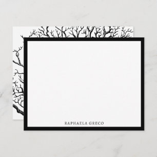 Rustic Black & White Abstract Tree Branches  Card
