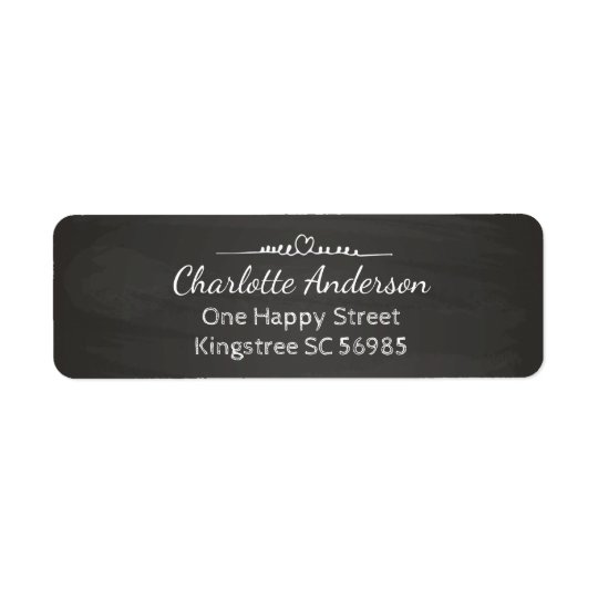 Rustic Blackboard Return Address Labels