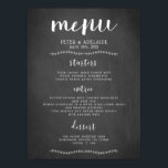 Rustic Blackboard Wedding Menu Sign/ Poster<br><div class="desc">This menu sign displays your wedding's menu for your guests on a blackboard background to match your rustic theme.</div>