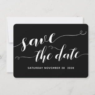 Rustic Blacksmith Calligraphy Wedding Save Date Invitation