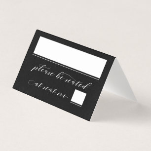 Rustic Blacksmith Calligraphy Wedding Seating Card