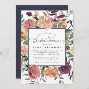 Rustic Bloom Bridal Shower Invitation