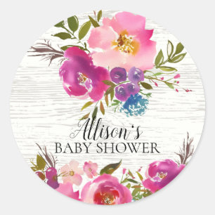 Rustic Bloom Floral Baby Shower Envelope Seal