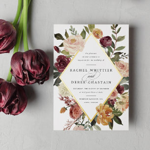Rustic Bloom Geometric Floral Wedding