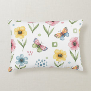 Rustic Bloom Symphony Accent Pillow