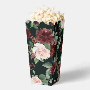 Rustic Bloom   Terracotta and Marasala Red Pattern Favor Box