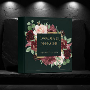 Rustic Bloom Terracotta and Marsala Photo Album Binder