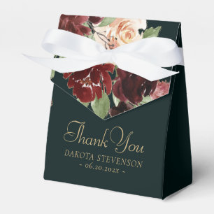 Rustic Bloom   Terracotta Marsala Love and Thanks Favor Box