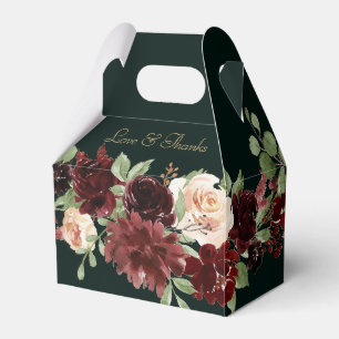Rustic Bloom   Terracotta Marsala Love and Thanks Favor Box